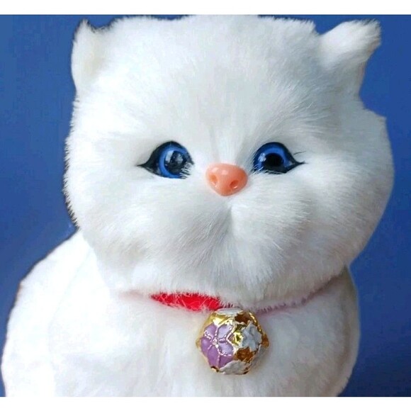 NEW Realistic Persian Cat Kitten Animal Soft Plush Toy w/ Meow Sound Kids Gift - Picture 3 of 6